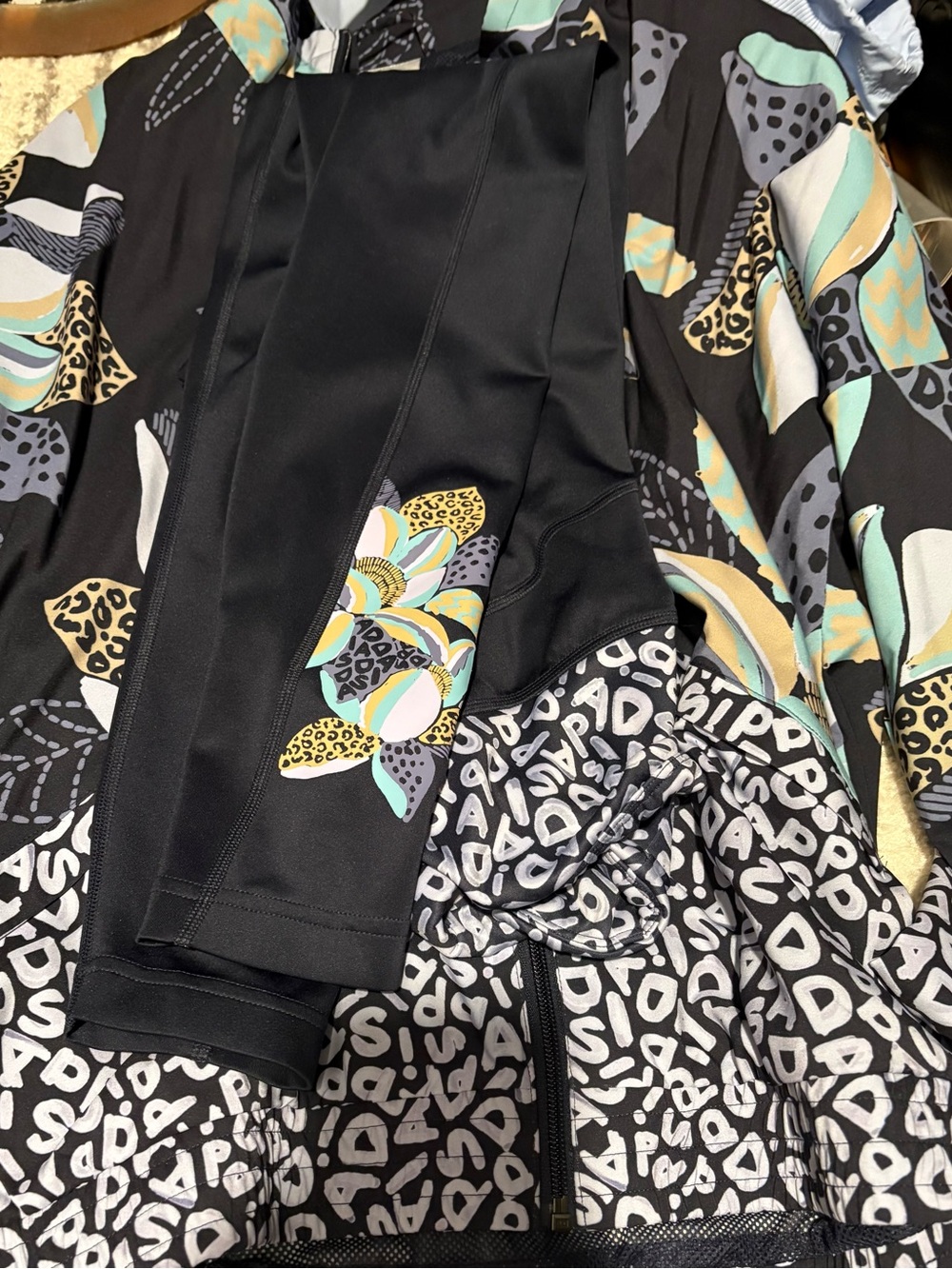 Adidas Navy Farm Rio Floral Track Jacket and Pants Set - Picture 4 of 7